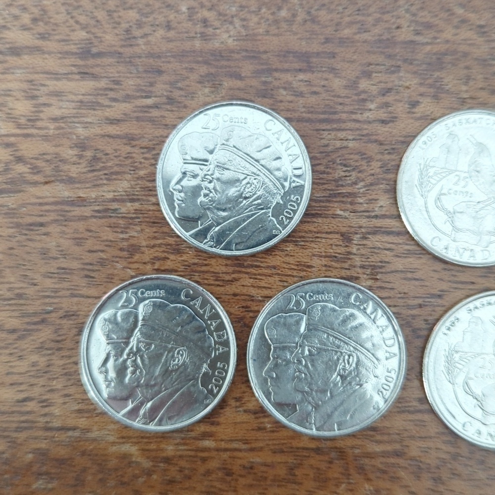 2005 Vetrans, Alberta And Saskatchewan Commemorative Quarters - Picture 2 of 11